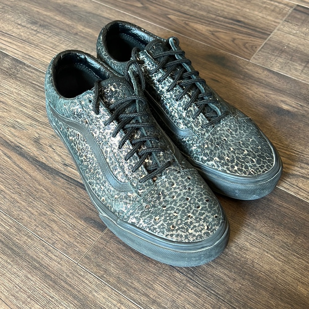 Vans old skool metallic leopard print sneakers